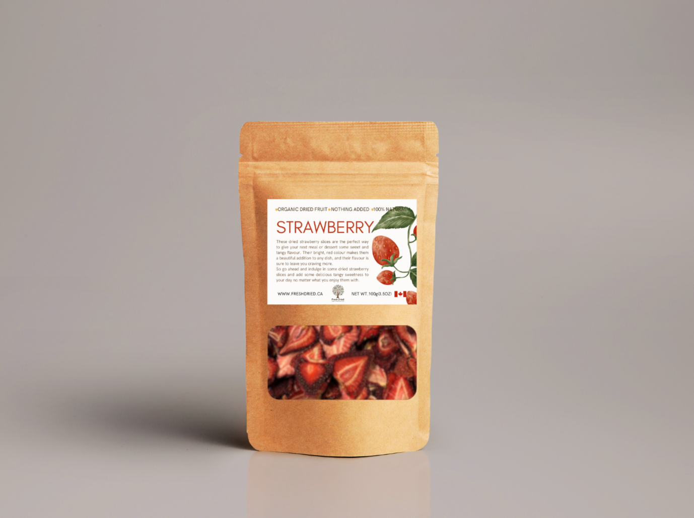 Organic Dried Strawberry Slices